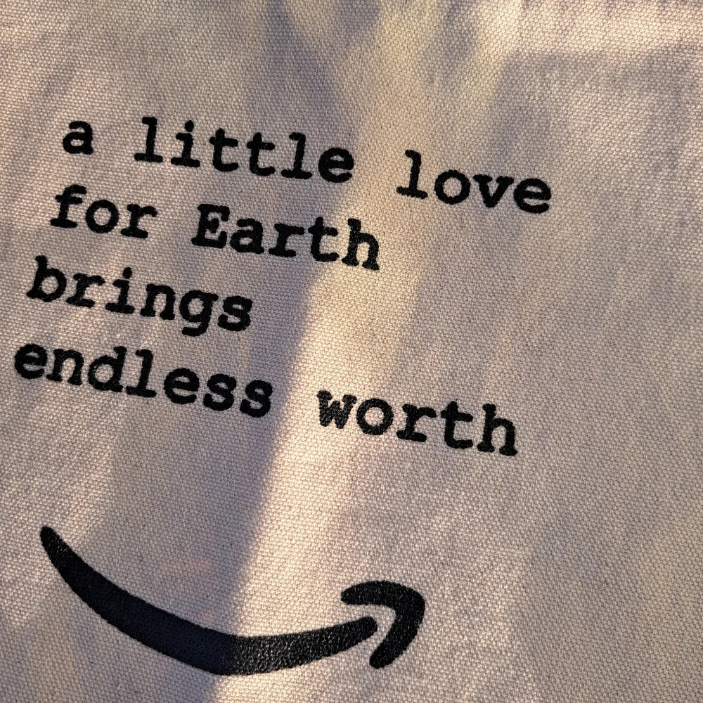 Amazon Canvas Zipper Pouch Makeup Bag LIKE NEW